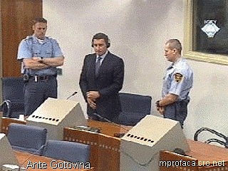 Initial appearing of indicted Ante 
Gotovina at the Hague Tribunal