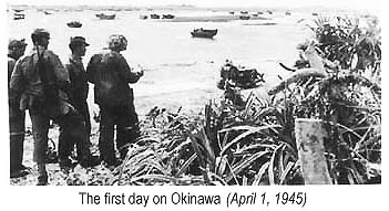  The first day on Okinawa, April 1, 1945 